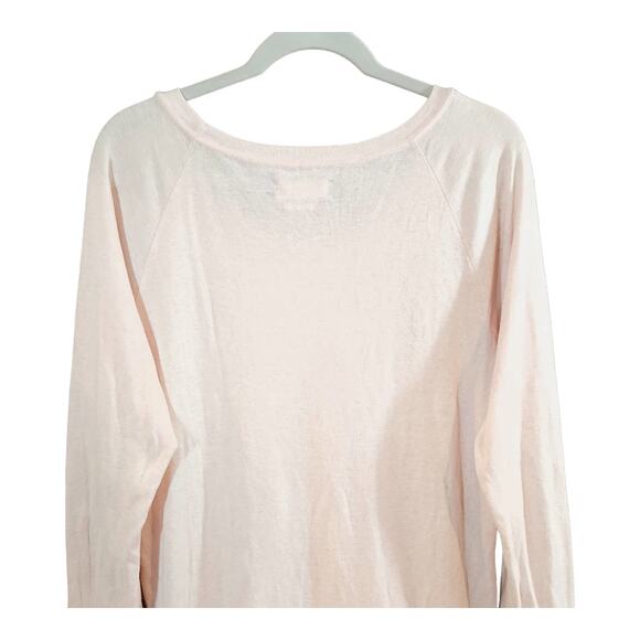 Tna Alpha Raglan Sleeve Oversized Scoop Neck T-shirt in Pink Casual Women's M - Picture 4 of 5
